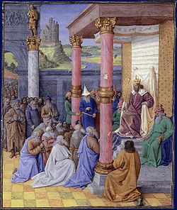 یهودیان در نزد کورش بزرگ، اثر ژان فوکه (Jean Fouquet) در سال ۱۴۷۰ میلادی