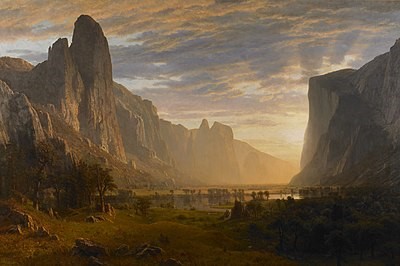 تابلو نقاشی اثر Bierstadt امریکایی